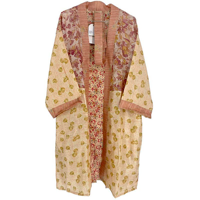 Wauw Unika Silk Kimono 3/4 Patchwork Sand - J BY J Fashion