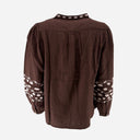 Wawu Baggu Shirt Chocolate Brown With Rose