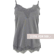 COSTER COPENHAGEN CCH1004 LACE TOP GRÅ