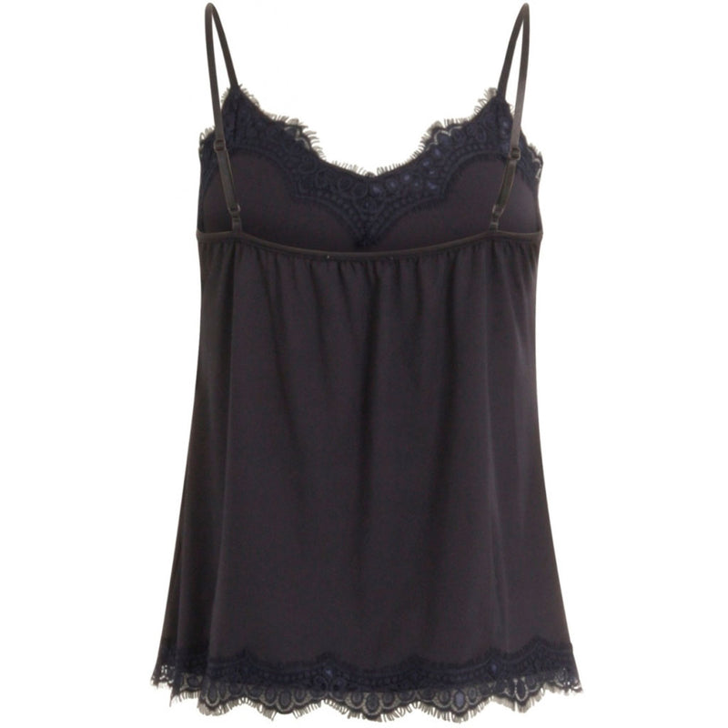 COSTER COPENHAGEN STRAP LACE TOP NAVY