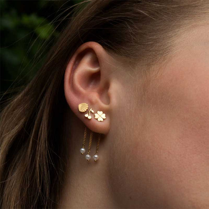 STINE A CLOVER EARSTICK GULD - J BY J Fashion