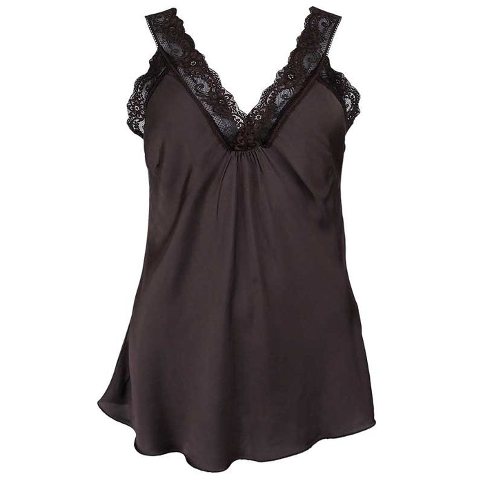 BLACK COLOUR BCBEA LACE TOP MØRKEBRUN-J BY J Fashion