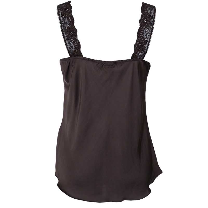 BLACK COLOUR BCBEA LACE TOP MØRKEBRUN