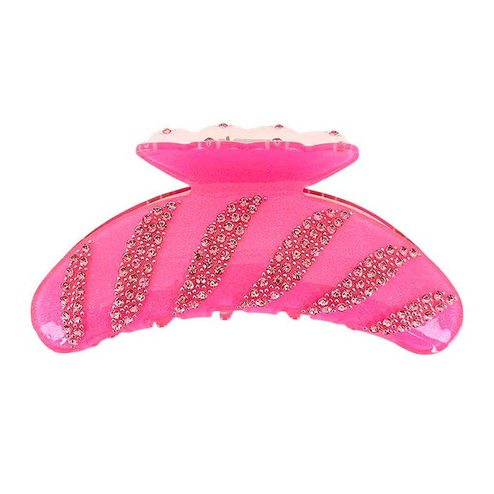 BLACK COLOUR BCDREAM RHINESTONE HAIR CLAW PINK-fra-BLACK COLOUR-hos-J BY J Fashion