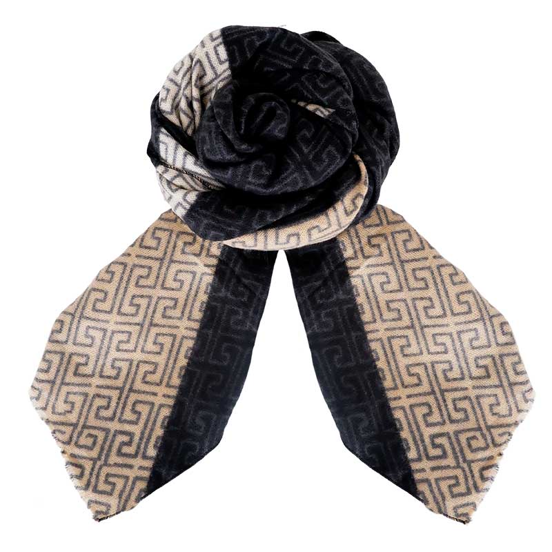 BLACK COLOUR BCROME SOFT WINTER SCARF GRÅ