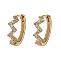 BON DEP BY EMILIA SMALL ZIGZAG HOOPS GULD-fra-BON DEP-hos-J BY J Fashion