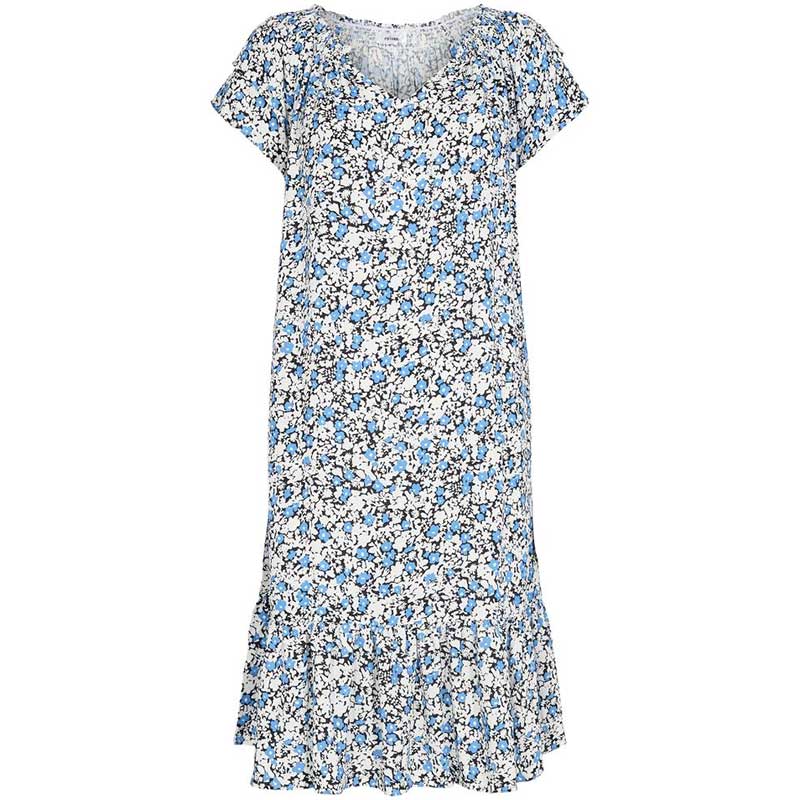 CO COUTURE SUNRISE CROP ROYAL FLOWER DRESS BLÅ