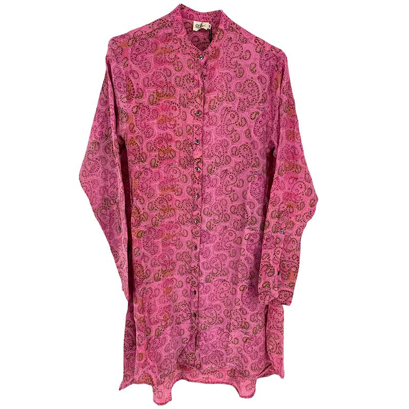 COFUR UNIKA DUBAI SHIRT LONG NO 4 PINK-fra-COFUR-hos-J BY J Fashion