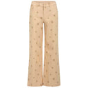 COSTER COPENHAGEN 221-3112 PANTS WITH LOGO PRINT BEIGE - J BY J Fashion