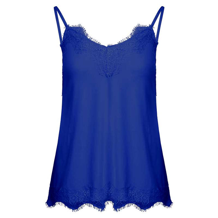 COSTER COPENHAGEN CCH1004 LACE TOP 514 BLÅ - J BY J Fashion