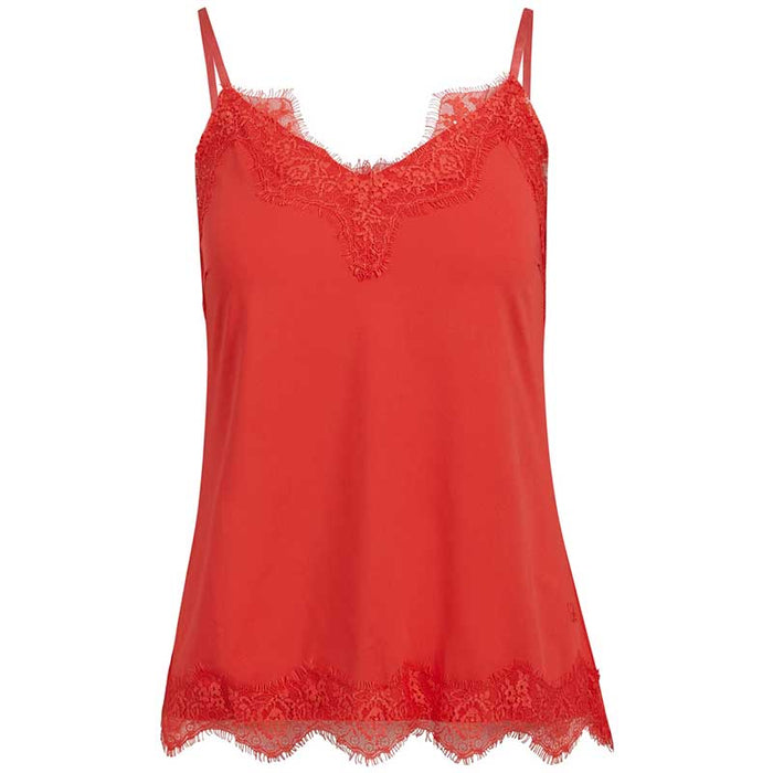 COSTER COPENHAGEN CCH1004 LACE TOP 617 RØD - J BY J Fashion