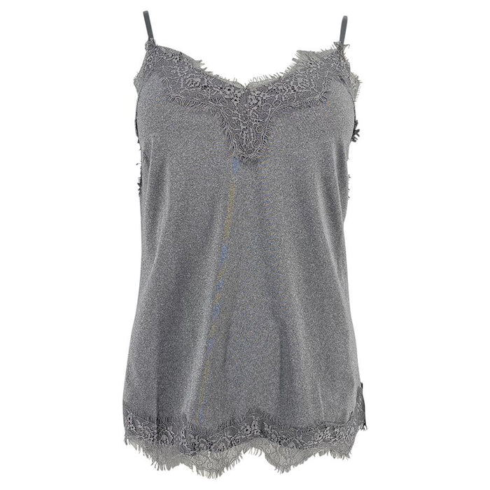 COSTER COPENHAGEN CCH1004 LACE TOP GRÅ - J BY J Fashion