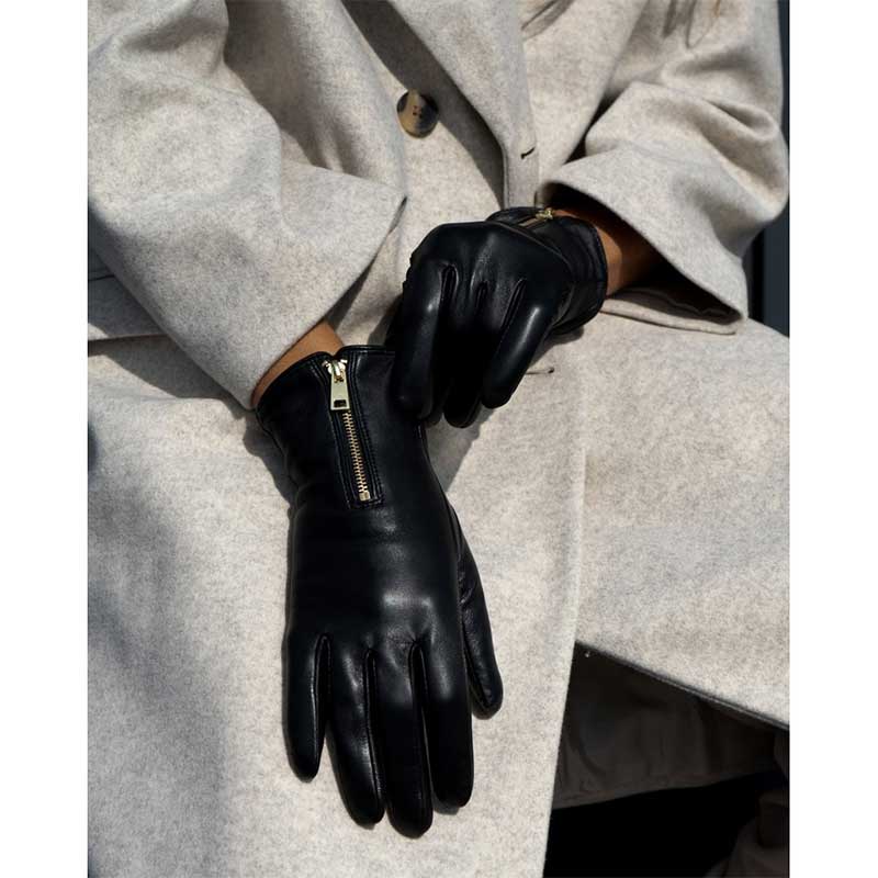 DEPECHE 14894 GLOVES WITH ZIPPER SORT
