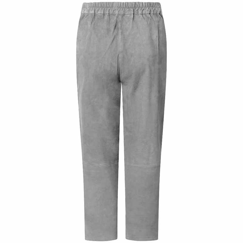 DEPECHE 50778 LEATHER PANTS LYSEGRÅ-fra-DEPECHE-hos-J BY J Fashion