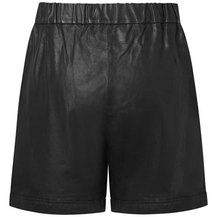 DEPECHE 50814 LEATHER SHORTS SORT-fra-DEPECHE-hos-J BY J Fashion