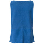 DEPECHE 50894 SUEDE TOP BLÅ
