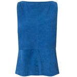 DEPECHE 50894 SUEDE TOP BLÅ