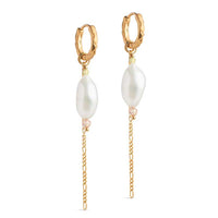 ENAMEL ADELINE PEARL EARRING GULD - J BY J Fashion