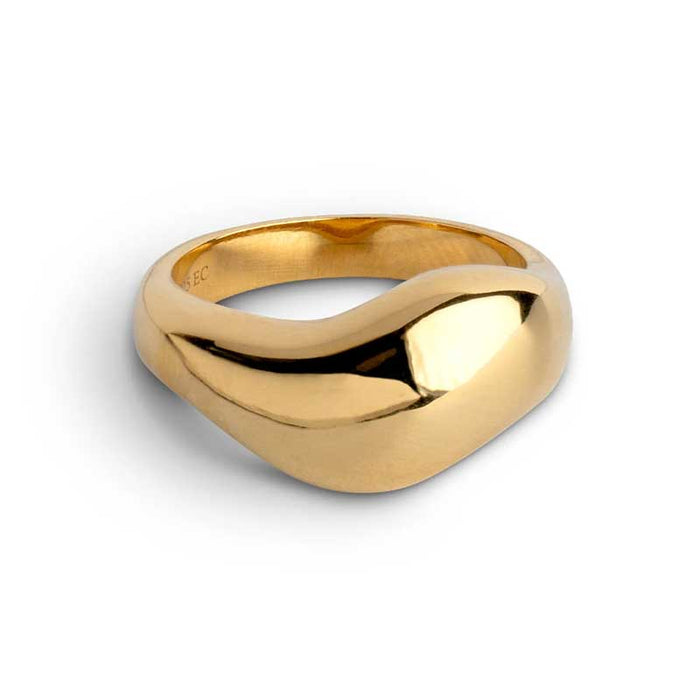 ENAMEL AGNETE LARGE RING GULD-fra-ENAMEL-hos-J BY J Fashion