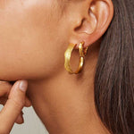 ENAMEL ANE LARGE EARRING GULD