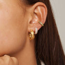 ENAMEL ANE SMALL HOOPS GULD - J BY J Fashion