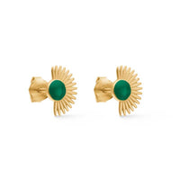 ENAMEL ARMY SOLEIL STUD GULD - J BY J Fashion