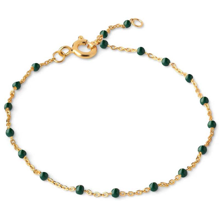 ENAMEL LOLA BRACELET GULD & ARMY-fra-ENAMEL-hos-J BY J Fashion