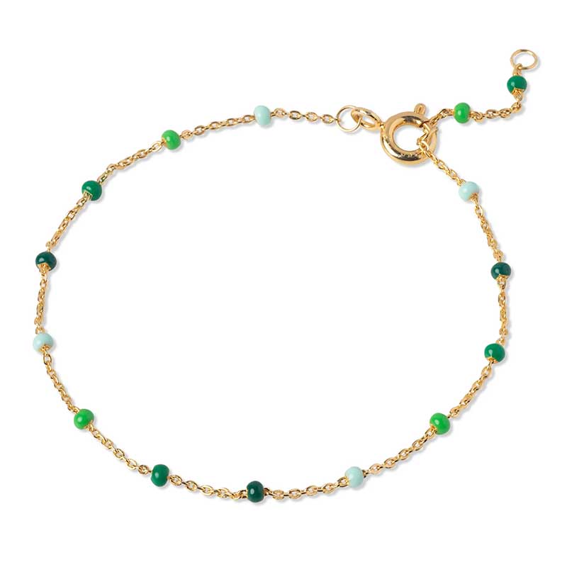 ENAMEL LOLA BRACELET GULD & GRØN