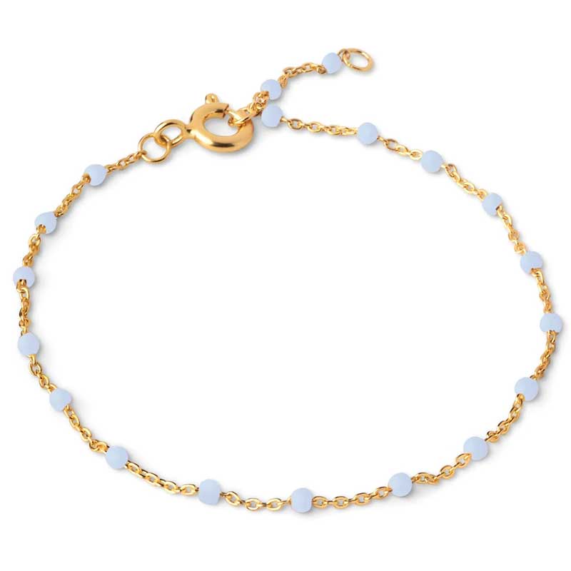 ENAMEL LOLA BRACELET GULD & LYSEBLÅ