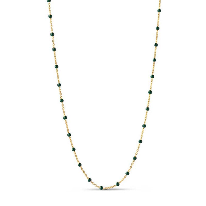 ENAMEL LOLA NECKLACE ARMY & GULD-fra-ENAMEL-hos-J BY J Fashion