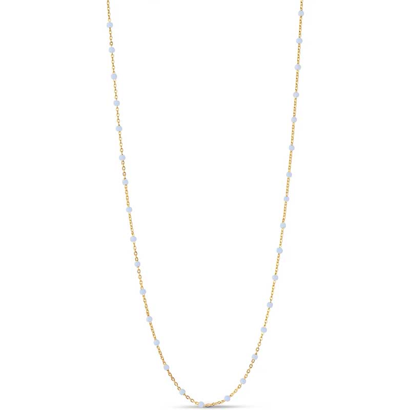 ENAMEL LOLA NECKLACE LYSEBLÅ & GULD