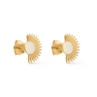 ENAMEL OFF WHITE SOLEIL STUD GULD - J BY J Fashion