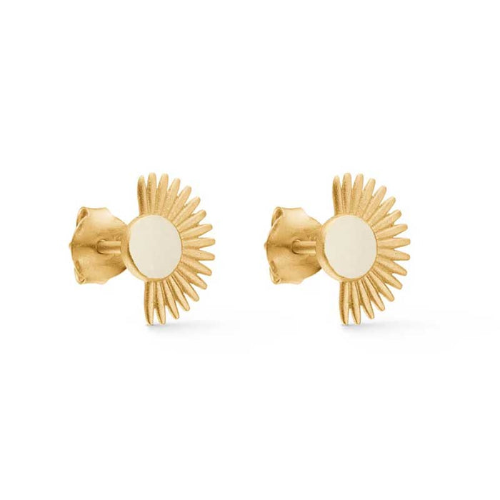 ENAMEL OFF WHITE SOLEIL STUD GULD-fra-ENAMEL-hos-J BY J Fashion