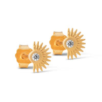 ENAMEL PETITE SILVER SOLEIL STUD GULD - J BY J Fashion