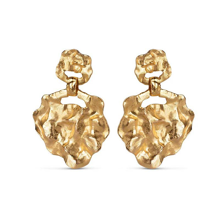 ENAMEL WINDY LARGE EARRING GULD-fra-ENAMEL-hos-J BY J Fashion