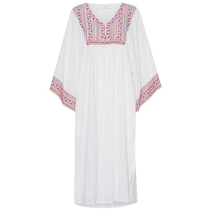 EVA GO DIVA ARIA EMB. DRESS HVID-fra-EVA GO DIVA-hos-J BY J Fashion