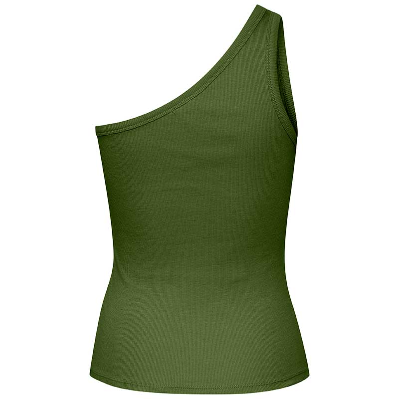 GESTUZ DREWGZ ONE SHOULDER TOP GRØN