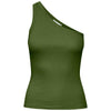 GESTUZ DREWGZ ONE SHOULDER TOP GRØN