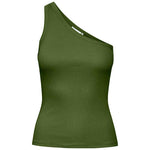 GESTUZ DREWGZ ONE SHOULDER TOP GRØN