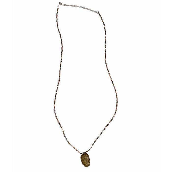 HIPZEN MESSING KÆDE JADE BUDDHA BRUN-fra-HIPZEN-hos-J BY J Fashion