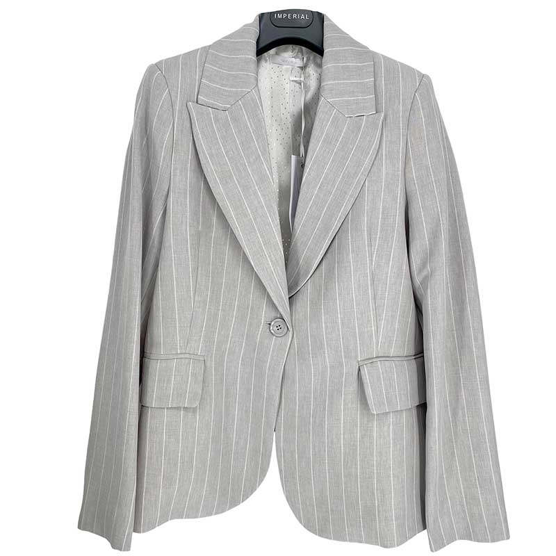 IMPERIAL J9990009P STRIPED BLAZER LYSEGRÅ