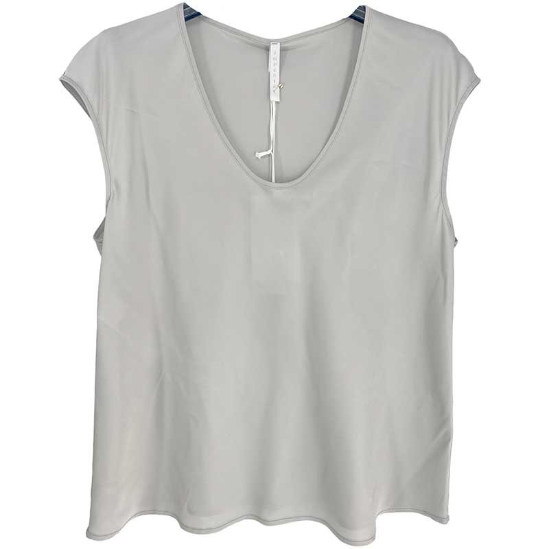 IMPERIAL REH0FDG SATIN TOP GRÅ