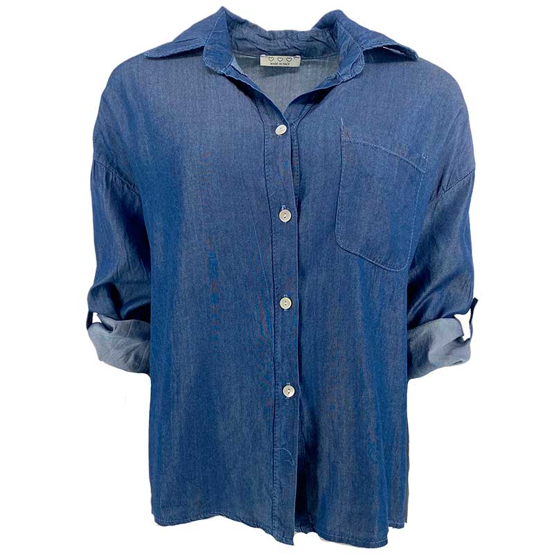 J BY J 0977 DENIM SHIRT BLÅ
