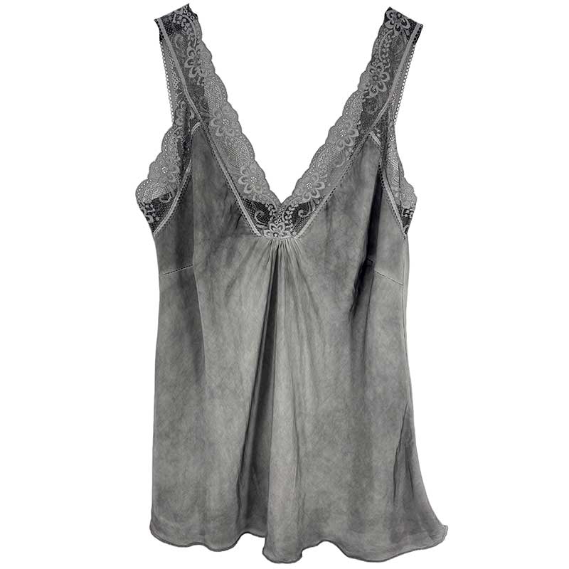  J BY J 21336 SATIN TOP GRÅ