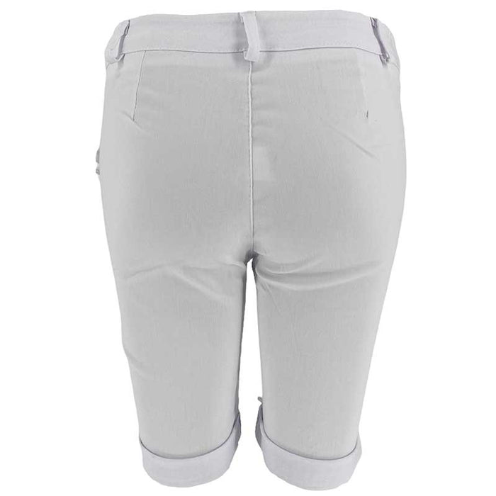 J BY J 2508 STRETCH SHORTS HVID-fra-J BY J-hos-J BY J Fashion