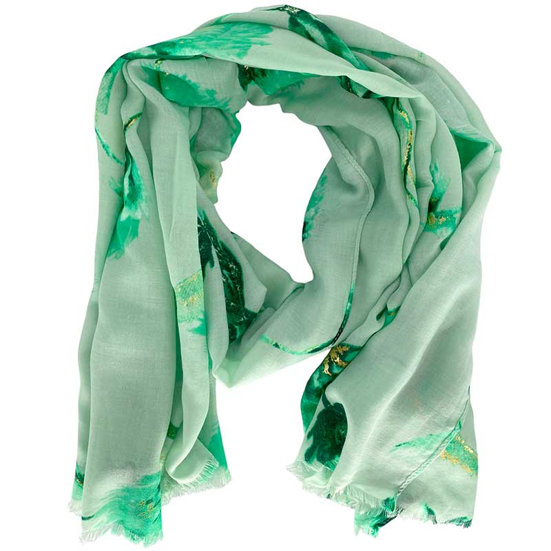 J BY J 3295 VISCOSE SCARFT GRØN-fra-J BY J-hos-J BY J Fashion