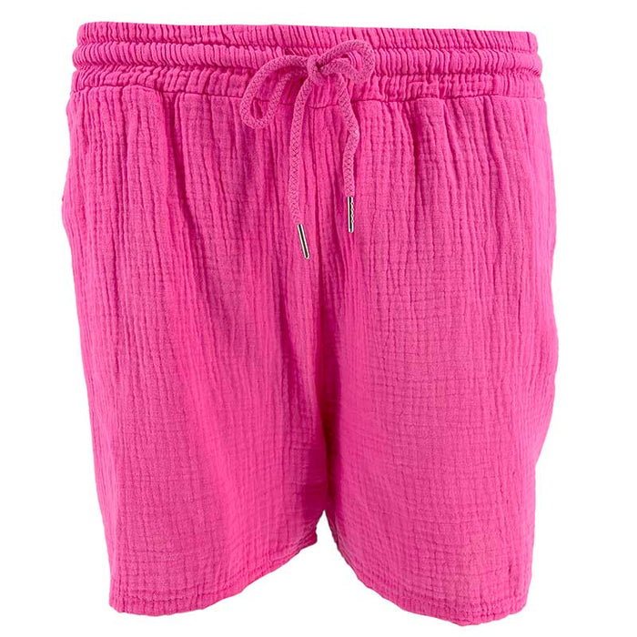 J BY J 62211 COTTON SHORTS PINK - J BY J Fashion