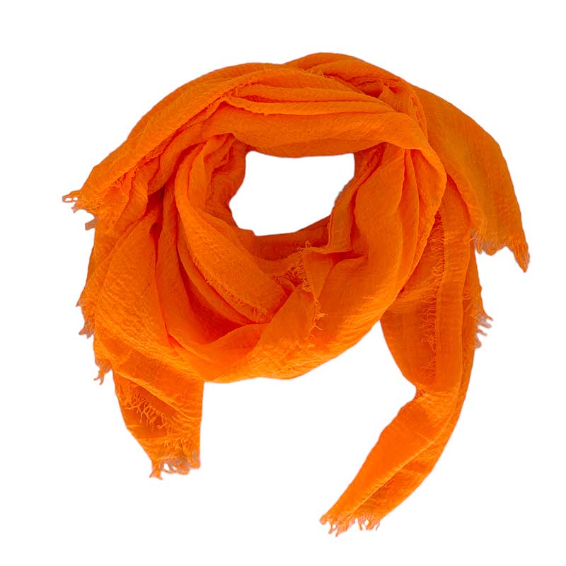 J BY J S-111595 VISCOSE SCARF ORANGE - J BY J Fashion