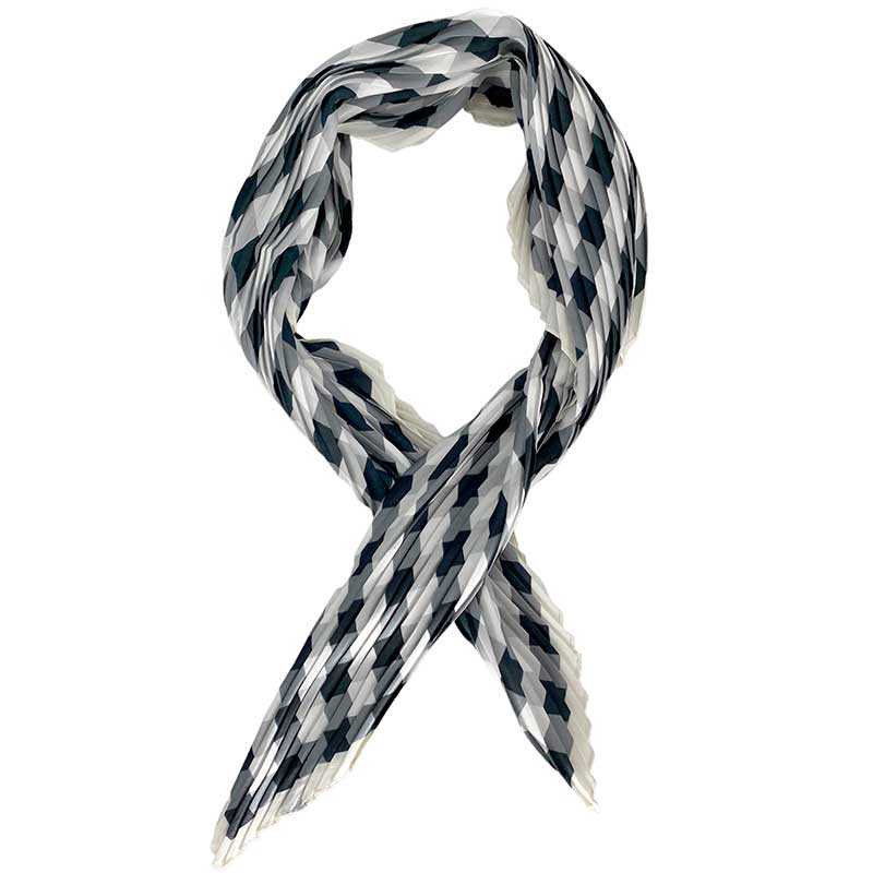 J BY J W-5037 VISCOSE MINI PLIZZE SCARF GRÅ