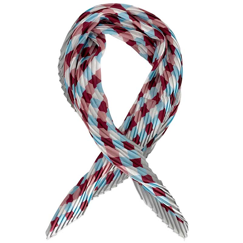 J BY J W-5037 VISCOSE MINI PLIZZE SCARF LYSEBLÅ-fra-J BY J-hos-J BY J Fashion